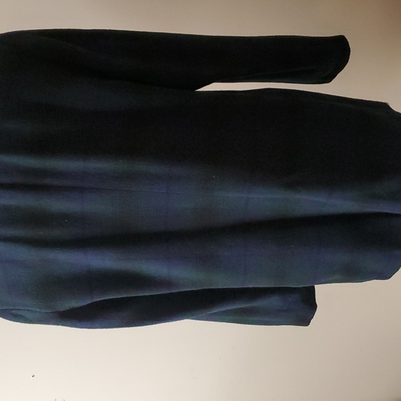 Leslie Stuart vintage  holiday black watch  plaid wool button-down blazer. - Picture 4 of 10